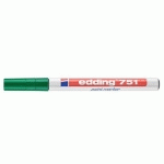 MARQUEUR PEINTURE EDDING 751 - POINTE OGIVE MOYENNE - VERT - EDDING