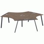 PACK 3 POSTES SYMÉTRIQUES 120 GARY PIED ANTHRACITE PLATEAU NOYER - MBA