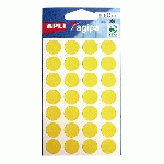 PASTILLE ADHÉSIVE Ø 15 MM AGIPA 111844 JAUNE - BOÎTE DE 168