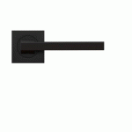 POIGNÉES DE PORTE SUR ROSACES CARRÉES ER 58Q BOSTON - NOIR MAT - BEC DE CANE KARCHER DESIGN
