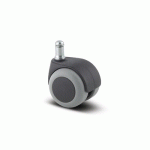 ROULETTE PIVOTANTE POUR CHAISES ET FAUTEUILS - TIGE LISSE ET CIRCLIPS - SANS FREIN TENTE
