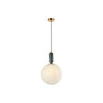VIOKEF SUSPENSION POLLY AVEC ABAT-JOUR EN VERRE ET MARBRE Ø25CM