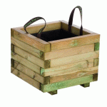 BAC À FLEURS CARRÉ EN BOIS BAROQUE - 40 X 40 X 33 CM CERLAND