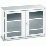 BOTT 1 ARMOIRE VERSO PORTES TRANSPARENTES AVEC 2 TABLETTES 1300X550X900_BOTT