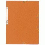 CHEMISE EXACOMPTA NATURE FUTURE 3 RABATS A ELASTIQUE 250 FEUILLES A4 24 X 32 CM CARTON ORANGE  - LOT DE 5