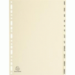 INTERCALAIRES IMPRIMÉS CARTE PEAU 155G 12 POSITIONS DE JANVIER À DÉCEMBRE - A4 - IVOIRE - LOT DE 10