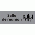 LOT DE 4 - PANNEAU DE PORTE - SALLE DE RÉUNION - 210 X 75 MM MODÈLE:VINYLE SOUPLE AUTOCOLLANT - (VINYLE SOUPLE AUTOCOLLANT, GRIS)
