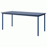 TABLE MALIBU 180X80 T6 4P STR ANTIB BLEU U525/NOIR BLEU 5005 - MANUTAN EXPERT