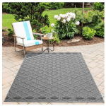 ALLOTAPIS - TAPIS DESIGN INTÉRIEUR ET EXTÉRIEUR GRAPHIQUE CARLO GRIS 140X200 - GRIS