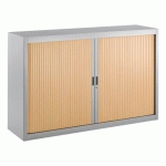 ARMOIRE BASSE À RIDEAUX DÉMONTABLES DÉCOR BOIS LARGEURS SPÉCIFIQUES 100 X 160 CM CORPS ALUMINIUM -