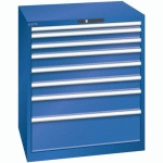 ARMOIRE BLEU SÉCU. 870X725X1000 AVEC 8 TIR. 75KG - LISTA