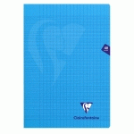 CAHIER PIQUÉ MIMESYS A4 48 PAGES GRANDS CARREAUX COUVERTURE POLYPROPYLÈNE - BLEU - LOT DE 20