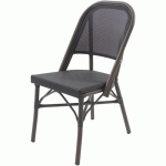 CHAISE DE BISTROT PARIS EN TEXTILE MESH - WENGÉ-NOIR - VEBA