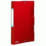 CHEMISE BOX PLASTIQUE OXFORD 24 X 32 CM DOS 2,5 CM ROUGE
