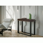 CONSOLE EXTENSIBLE 90X40/196 CM ELETTRA SMALL NOYER STRUCTURE ANTHRACITE