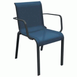 FAUTEUIL CAURO TPEP/ALU - BLEU/GRAPHITE - PROLOISIRS