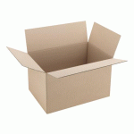 LOT DE 25 - CARTON CAISSE AMÉRICAINE KRAFT BRUN SIMPLE CANNELURE L 41 X L 31 X H 24 CM