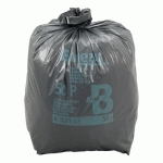 SAC POUBELLE 50 LITRES QUALITÉ SUPÉRIEURE BRUNEAU GRIS - 200 SACS