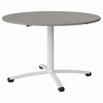 TABLE MALIBU Ø 120 T6 PC STRA ABS BÉTON F186/BLC 9016