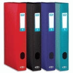 BOÎTE OXFORD CAPACITÉ STANDARD MEMPHIS 24X32CM DOS 40MM AVEC BOUTON PRESSION COUVERTURE POLYPRO COLORIS ASSORTIS CLASSIQUE - LOT DE 12