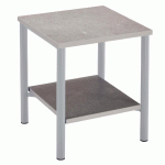 CHEVET SIMPLE ALBA COLORIS BÉTON/9006 RAL ALU - MANUTAN COLLECTIVITÉS