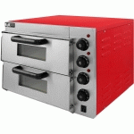 KUKOO - FOUR ELECTRIQUE DE PIZZA 40CM À DOUBLE PONT - RED