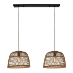 LINDBY NASKALIA SUSPENSION EN ROTIN, À 2 LAMPES