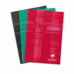 LOT DE 5 - BLOC PUPITRE AGRAFÉ EN-TÊTE A5 80 FEUILLES DÉTACHABLES PETITS CARREAUX COULEUR ALÉATOIRE - ASSORTIS
