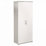 MEUBLE HAUT ACTIVITY 2 PORTES HAUTES - H. 180 X L. 80 X P. 45 CM - CORPS ALUMINIUM - COLORIS DES PORTES : BLANC.