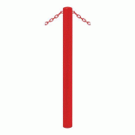 POTELET CARREFOUR Ø76 MM CHAINES 2 ANNEAUX ZINC ROUGE 3020 - PROCITY