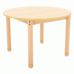 TABLE CLASSIK RONDE RÉGLABLE T3 À T4 - HÊTRE/HÊTRE - MANUTAN COLLECTIVITÉS