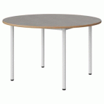 TABLE MALIBU Ø 120 T5 4P STRA ALAISÉ BÉTON F186/BLC 9016
