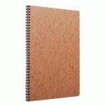 LOT DE 5 - CAHIER RELIURE INTÉGRALE AGE BAG A4 100 PAGES PETITS CARREAUX - TABAC