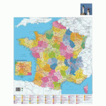 LOT DE 5 - CALENDRIER ANNUEL MURAL 2027 - CARTE FRANCE - 55 X 43 CM