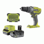 PERCEUSE À PERCUSSION 18V ONE+™ + 1 BATTERIE 4AH + SAC DE TRANSPORT - R18PD3-140SA RYOBI