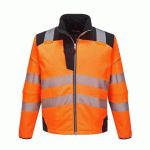 PORTWEST T402 SOFTSHELL HAUTE-VISIBILITÉ PW3 ORANGE/NOIR - TAILLE XXXL