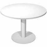TABLE DE RÉUNION RONDE VISUAL - PIEDS TULIPE - 100CM - BLANC - ARTARREDI
