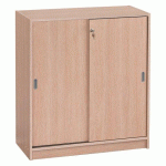 ARMOIRE HARMONIE / EXCELLENS H 100 X L 90 X P 44 CM CORPS ET PORTES COULISSANTES CHÊNE CLAIR