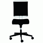 CHAISE @SENSE SYNCHRO PIET. BLANC DOS RÉSILLE MESH ASSISE TISSU NOIR - NOWY STYL