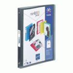LOT DE 12 - CLASSEUR SOUPLE PERSONNALISABLE - 4 ANNEAUX - A4 - DOS 2,5 - PROPYGLASS VIQUEL NOIR