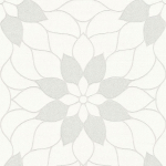 PAPIER PEINT FLEURI TAPISSERIE FLEU TAPISSERIE FLORALE PAPIER PEINT INTISSÉ BLANC - 10,05 X 0,53 M - BRICOFLOR