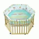 PARC HEXAGONAL + TAPIS OURS BACI + HOCHET DENTITION PAPILLON