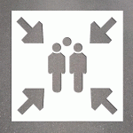 POCHOIR -MARQUAGE - POINT DE RASSEMBLEMENT - PVC SOUPLE