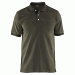 POLO BICOLORE VERT OLIVE/NOIR TAILLE XS - BLAKLADER