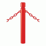 POTELET AGGLO Ø 102 MM À CHAINES 2 ANNEAUX - ZINC ROUGE 3020 - PROCITY