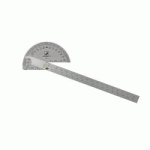 RAPPORTEUR D'ANGLE ÉCHANCRÉ INOX -SECTEUR 90-RÈGLE GRADUÉE 170MM-