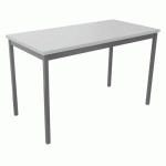 TABLE DE RÉUNION TREFF 120 X 60 GRIS CLAIR / ALU