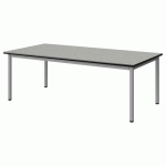 TABLE MALIBU 160X80 T2 4P STRA ISOS GRIS 1400/NOIR GRIS 9006