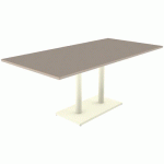 TABLE MENORCA 180X90 T6 ÉP. 24 MM STRAT ABS CHÊNE H./1013 - MOBIDECOR