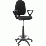 TABOURET AYNA BRAS FIXE - ROUE POUR PARQUET - NOIR - PIQUERAS Y CRESPO